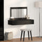 vidaXL - Wand-Montage - Make-Up - Tafel - in - Zwart - Eik, - 100x40x70 - cm