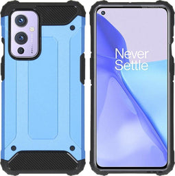 iMoshion Hoesje Geschikt voor OnePlus 9 Hoesje - iMoshion Rugged Xtreme Backcover - Lichtblauw
