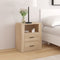 vidaXL - Nachtkastje - 50x36x60 - cm - bewerkt - hout - sonoma - eikenkleurig