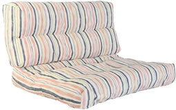 Kussen DKD Home Decor Voor op de grond Multicolour Aluminium Strepen 120 x 80 x 16 cm