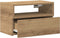 vidaXL - Nachtkastje - wandgemonteerd - 45x26x28,5 - cm - artisanaal - eikenkleur