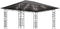 vidaXL - Prieel - met - klamboe - LED-lichtslinger - 4x3x2,73 - m - antracietkleurig
