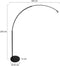 Steinhauer Sparkled Light 7268ZW - Vloerlamp / Booglamp - Hoogte verstelbaar draaibaar - Zwart