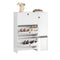 SoBuy Schoenenkast - 3 Lades - Uitschuifbare Kruk - 95 x 30 x 121 cm - Wit
