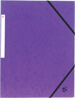 5 Star elastomap 3 kleppen, paars, pak van 10 stuks