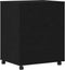 vidaXL - Printerstandaard - met - Wielen - Zwart - Eiken - 60x48x74 - cm