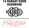 Marie Celeste oorknoppen - Zirkonia - Geelgoud