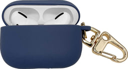 Høyde - Geschikt voor AirPods Pro 1 - Softcase hoesje - Donkerblauw