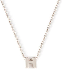 Orelia letter H ketting - ketting met hanger - verstelbaar 40,5cm - zilverkleurig
