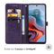 iMoshion Hoesje Geschikt voor Motorola Moto G34 Hoesje Met Pasjeshouder - iMoshion Mandala Bookcase - Paars