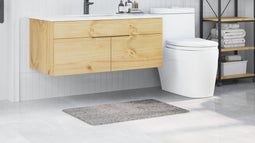 vidaXL - Badmat - Rechthoekig - Grijs - 60x90 - cm - Polypropeen - Antislip