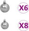 vidaXL - Kunstkerstboom - Nordmann - met - LED's - en - kerstballen - 120 - cm - groen