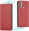 iMoshion Hoesje Geschikt voor Motorola Moto E40 / Moto E30 Hoesje Met Pasjeshouder - iMoshion Slim Folio Bookcase - Rood
