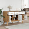 vidaXL - Dressoir - OLDEN - 114x43x73,5 - cm - massief - grenenhout - wit - en - bruin