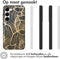 iMoshion Hoesje Geschikt voor Samsung Galaxy S23 Hoesje Siliconen - iMoshion Design hoesje - Goud / Golden Leaves