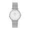 Cluse Minuit - Polshorloge - 33 mm - Zilverkleurig Mesh Bandje - Wit