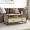 vidaXL - Salontafel - 100x50x45 - cm - bewerkt - hout - en - metaal - sonoma - eiken