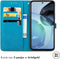 iMoshion Hoesje Geschikt voor Motorola Moto G72 Hoesje Met Pasjeshouder - iMoshion Mandala Bookcase - Turquoise