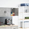 vidaXL - Garage - wandkast - betongrijs - bewerkt - hout