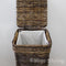 MigoStyling - Wasmand - Smal - Rotan - Riet - Brown - Met deksel - 30 x 30 x H70 cm