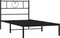vidaXL - Bedframe - met - hoofdbord - metaal - zwart - 100x200 - cm