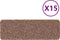 vidaXL - Trapmatten - met - Latex - Achterkant - Bruin - 25x60 - cm