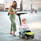 Coast Volkswagen Kinderduwauto - 3-in-1 - Verstelbare Duwbeugel - Groen 96 x 40 x 93 cm