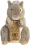 Aurora Pluche knuffel dier - eekhoorn - lichtbruin - 20 cm - bosdieren knuffel thema