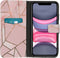 iMoshion Hoesje Geschikt voor iPhone 11 Hoesje Met Pasjeshouder - iMoshion Design Softcase Bookcase - Goud / Roze / Pink Graphic