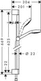 Hansgrohe Croma S - Doucheset - 3 straalsoorten - wit/chroom