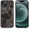 iMoshion Hoesje Geschikt voor iPhone 13 Mini Hoesje Siliconen - iMoshion Design hoesje - Zwart / Meerkleurig / Goud / Black Graphic