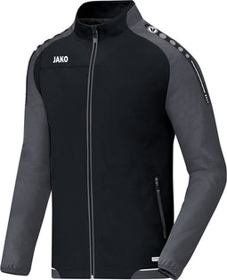 Jako - Presentation jacket Champ Junior - Sportvest Junior Zwart - 164 - zwart/grijs