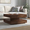 vidaXL - Salontafel - 360 - graden - draaibaar - 70x70x34,5 - cm - bruin - eikenkleur