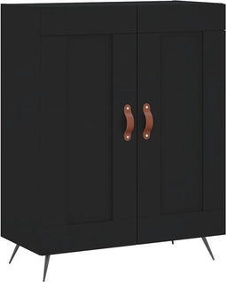 vidaXL - Dressoir - 69,5x34x90 - cm - bewerkt - hout - zwart