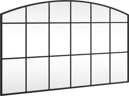 vidaXL - Wandspiegel - boog - 100x60 - cm - ijzer - zwart