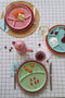 CABANAZ - bord, keramiek, FONDUE PLATE, blauw