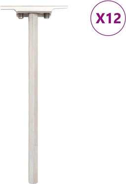 vidaXL - Zwevende - plankdragers - 12st - onzichtbaar - Ø12x200 - mm - koolstofstaal