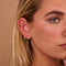 Sparkle14 Dames Oorhangers - Zirkonia - 7cm - Goud