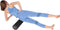 Foam roller - zwart - 90x15 cm - medium-hard