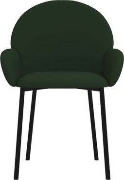 vidaXL - Eetkamerstoelen - 2 - st - fluweel - donkergroen