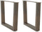 vidaXL - Eettafelpoten - 2 - st - V-vormig - 60x(42-43,3) - cm - staal - naturel