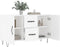 vidaXL - Dressoir - 100x36x60 - cm - bewerkt - hout - wit