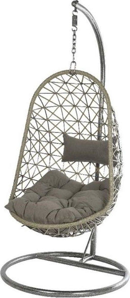 BUITEN living Bologna hangstoel | wicker | grijs