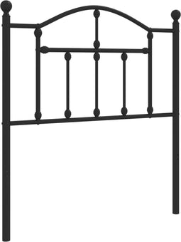 vidaXL - Hoofdbord - 80 - cm - metaal - zwart