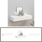 vidaXL Wandschap - Zwevend Schap - met lade - MDF - Wit - 60x23,5x10 cm