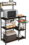 Goliving Keukenkast – Keukenrek Staand – Magnetronkast – Organizer – Metaal – Hout – 90 x 40 x 132