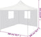 vidaXL - Partytent - met - 2 - zijwanden - inklapbaar - 2x2 - m - staal - wit