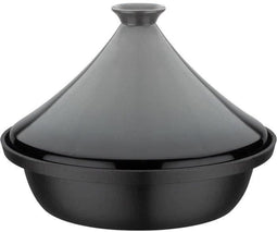 Tajine van massief gietijzer - GSW - 30 x 22 cm - Keramisch deksel - Inductie - Grijs