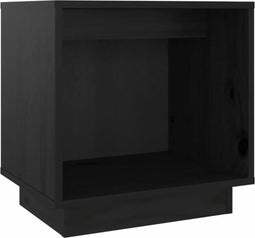 vidaXL - Nachtkastje - 40x30x40 - cm - massief - grenenhout - zwart