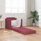 vidaXL - Vloersofa - Bed - 2-in-1 - Bordeauxrood - 74x77x81 - cm - Stof